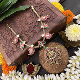 Vriksham Designer Round Lakshmi Pendant 1 gm Gold Finish Hasli-Gold Bead-G20323